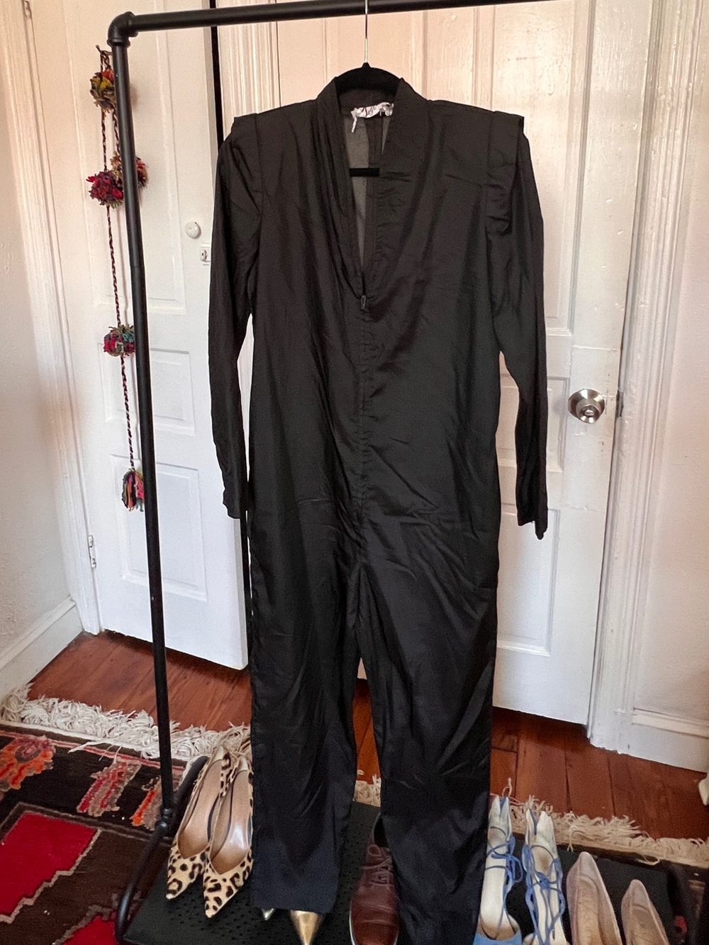 Vintage Black Long Sleeve Jumpsuit